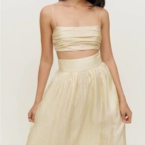 Reformation Cream Maxi Dress